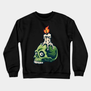 halloween character candle skull Crewneck Sweatshirt